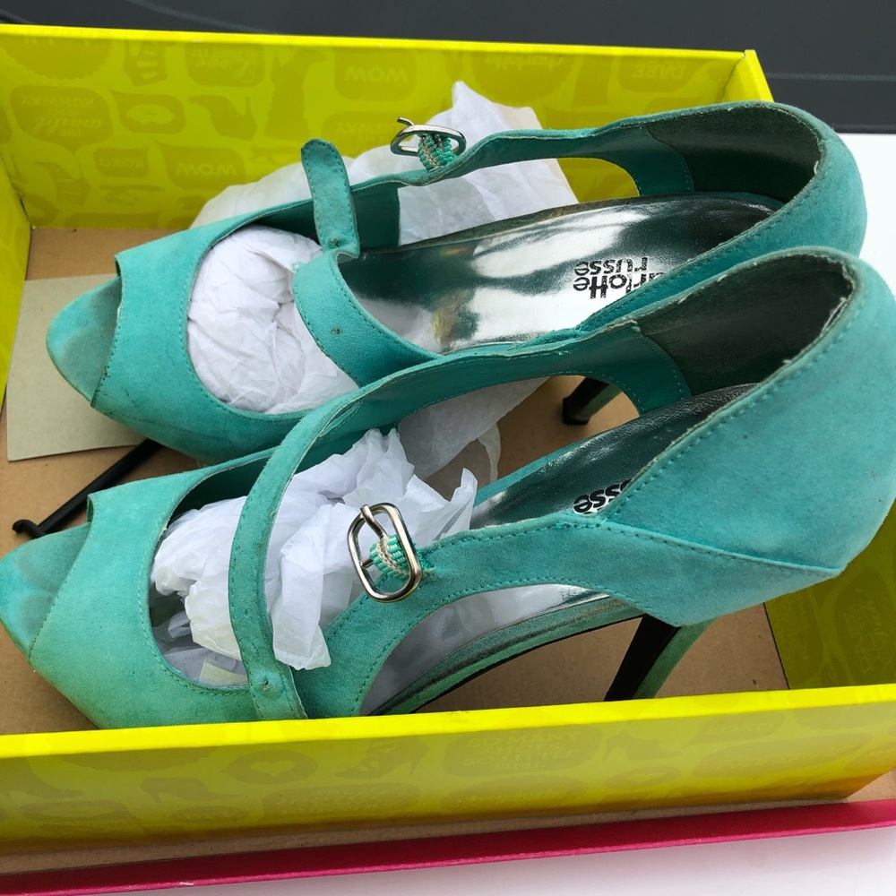 Mint colored heels